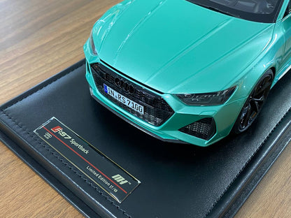 🚨Audi RS7 Sportback 1:18 Resin Model – Metallic Tiffany | Motorhelix (Limited 49 pcs – Dubai Collectors)