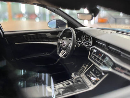 🚨1:18 Resin Model Audi RS6 Avant – Metallic Blue | Motorhelix (Limited 99 pcs)