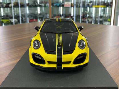 🚨1:18 Resin Model Porsche GT Street R Techart  – Yellow | AutoBarn (Limited Edition – Dubai Collectors)