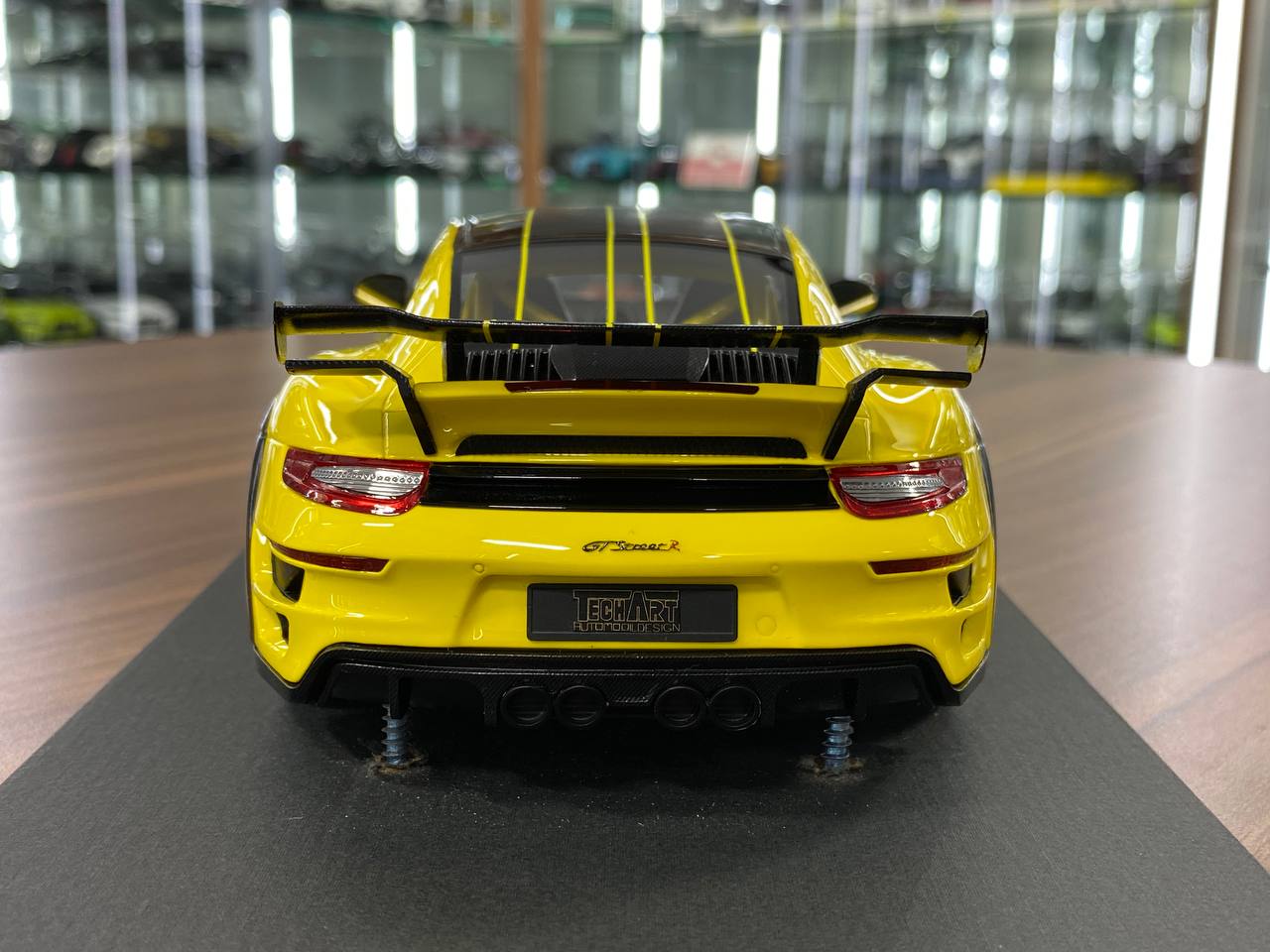 🚨1:18 Resin Model Porsche GT Street R Techart  – Yellow | AutoBarn (Limited Edition – Dubai Collectors)