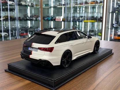 🚨1:18 Resin Model Audi RS6 Avant by MotorHelix – Black / White - Limited 99 pcs