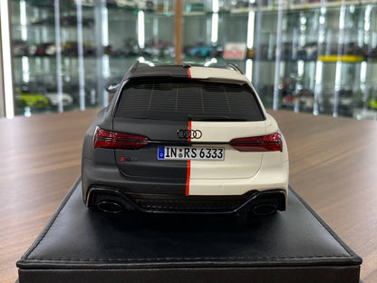 🚨1:18 Resin Model Audi RS6 Avant by MotorHelix – Black / White - Limited 99 pcs