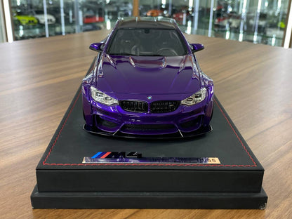🚨1:18 Resin Model BMW M4 Liberty Walk by Auotbarn – Purple limited 55 pcs