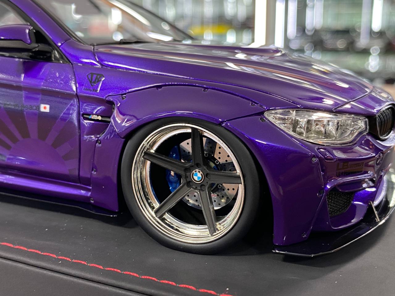 🚨1:18 Resin Model BMW M4 Liberty Walk by Auotbarn – Purple limited 55 pcs