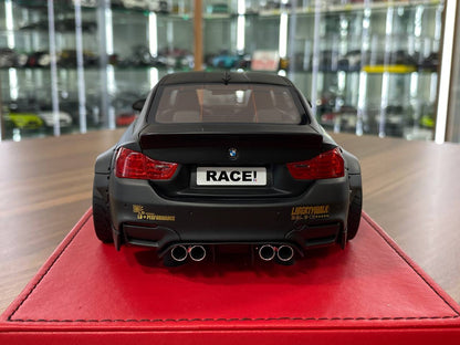 🚨1:18 Resin Model BMW M4 Liberty Walk by Autobarn  – Matt Black limited 55 pcs