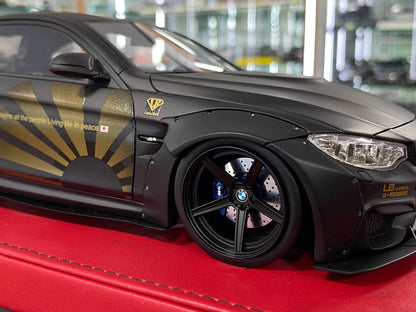 🚨1:18 Resin Model BMW M4 Liberty Walk by Autobarn  – Matt Black limited 55 pcs