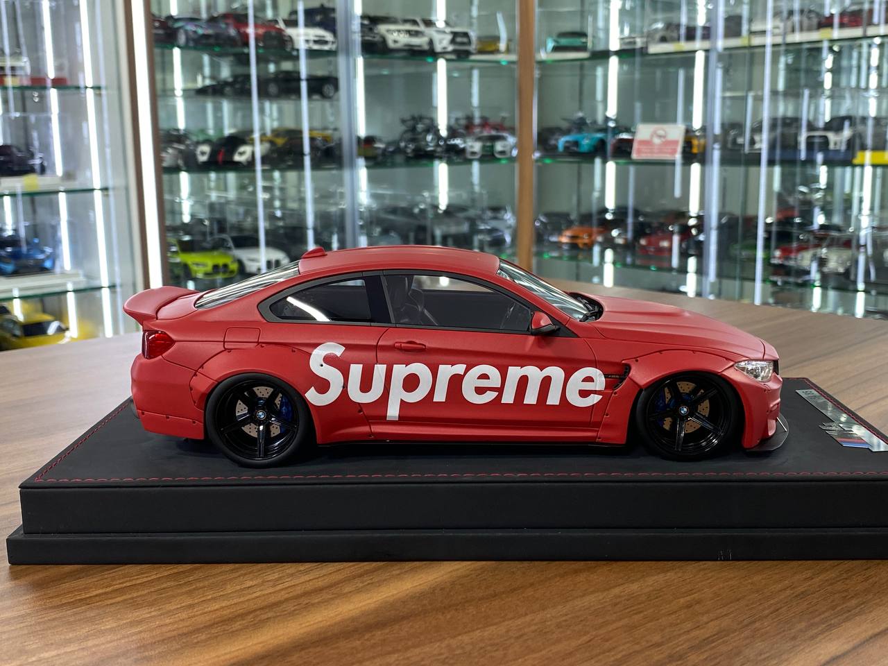 🚨1:18 Resin Model BMW M4 Liberty Walk by AutoBarn – Matt Red Supreme Limited 55 pcs