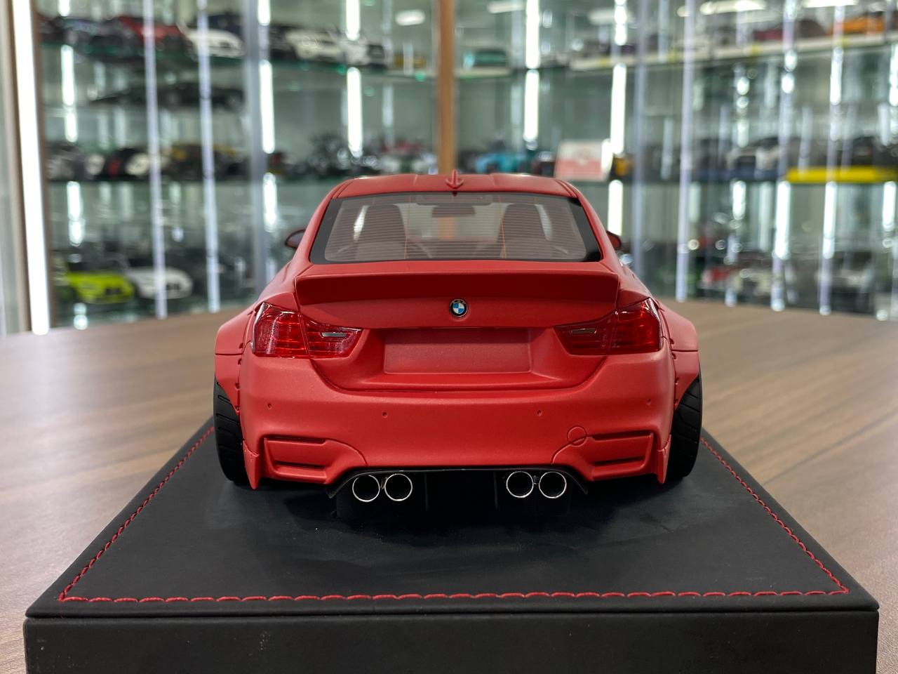 🚨1:18 Resin Model BMW M4 Liberty Walk by AutoBarn – Matt Red Supreme Limited 55 pcs