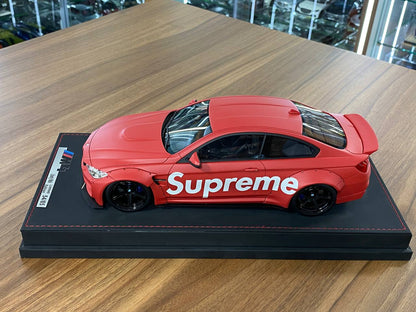 🚨1:18 Resin Model BMW M4 Liberty Walk by AutoBarn – Matt Red Supreme Limited 55 pcs