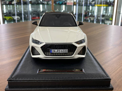 🚨1:18 Resin Model Audi RS6 Avant by Motor Helix – White Limited 99 pcs