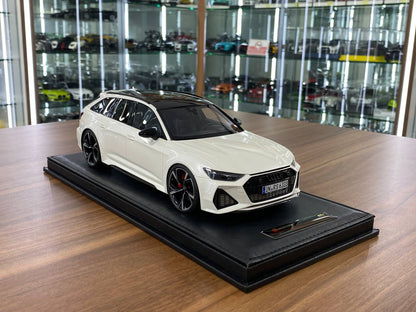 🚨1:18 Resin Model Audi RS6 Avant by Motor Helix – White Limited 99 pcs