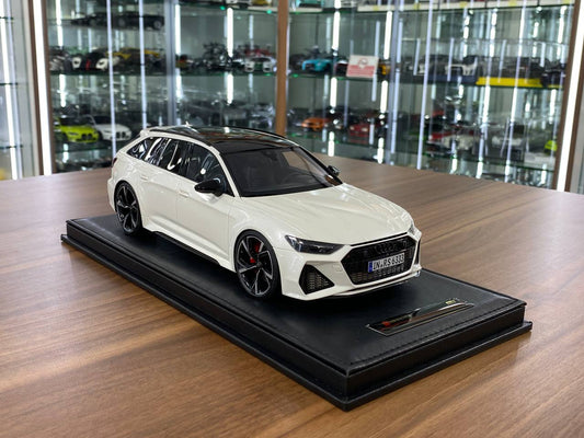 🚨1:18 Resin Model Audi RS6 Avant by Motor Helix – White Limited 99 pcs