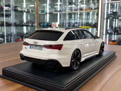 🚨1:18 Resin Model Audi RS6 Avant by Motor Helix – White Limited 99 pcs