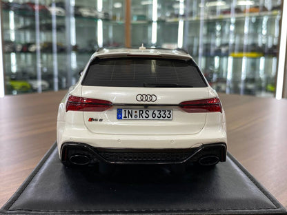 🚨1:18 Resin Model Audi RS6 Avant by Motor Helix – White Limited 99 pcs
