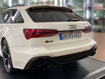 🚨1:18 Resin Model Audi RS6 Avant by Motor Helix – White Limited 99 pcs
