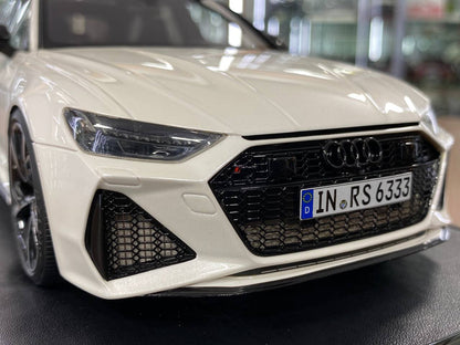 🚨1:18 Resin Model Audi RS6 Avant by Motor Helix – White Limited 99 pcs