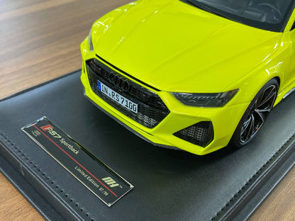 🚨1:18 Resin Model Audi RS7 Fastback by MotorHelix – Fluorescent Green Limited 99 pcs