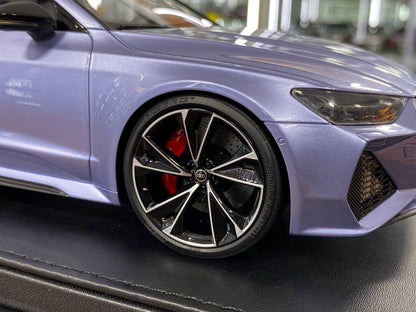 🚨1:18 Resin Model Audi RS7 Fastback by MotorHelix  – Silver Blue Limited Edition