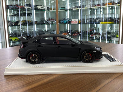 🚨1:18 Resin Model Honda Civic Type R 2017 by MotorHelix – Matt Black Limited 99 pcs