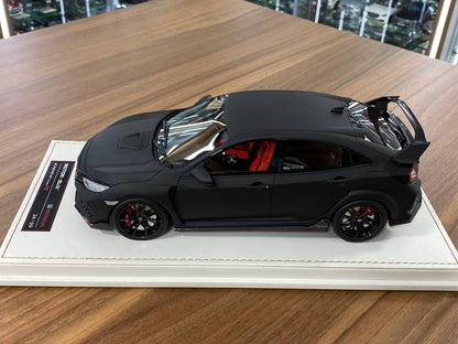 🚨1:18 Resin Model Honda Civic Type R 2017 by MotorHelix – Matt Black Limited 99 pcs