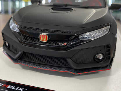 🚨1:18 Resin Model Honda Civic Type R 2017 by MotorHelix – Matt Black Limited 99 pcs