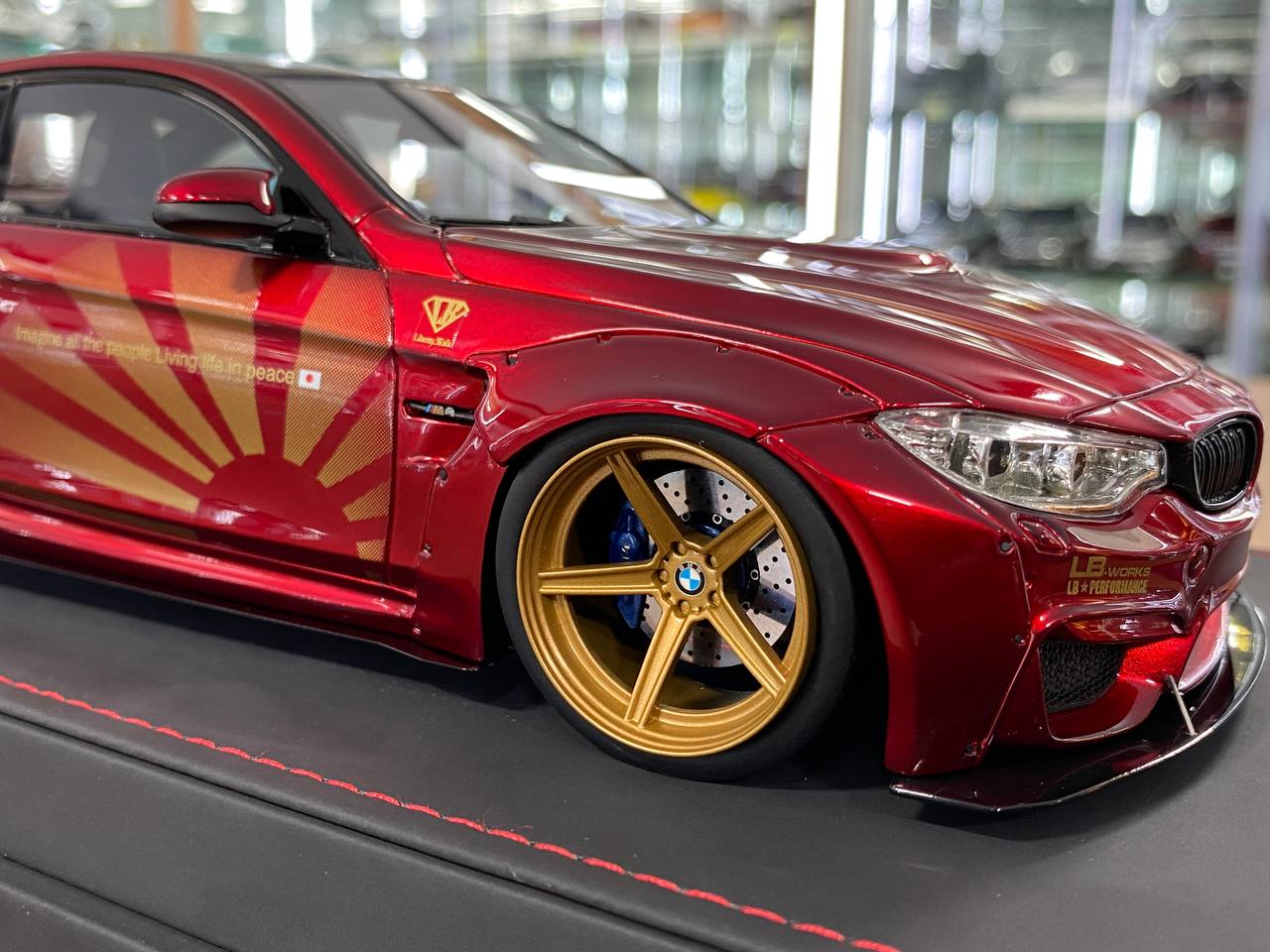1:18 Resin Model AutoBarn BMW M4 Liberty Walk – Red | Limited 55 pcs