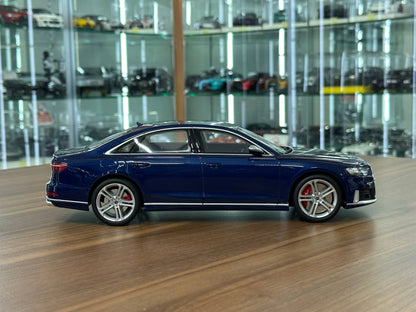 Audi S8 (2020) – GT Spirit (Navarra Blue, 1/18 Resin, Limited 999 pcs)