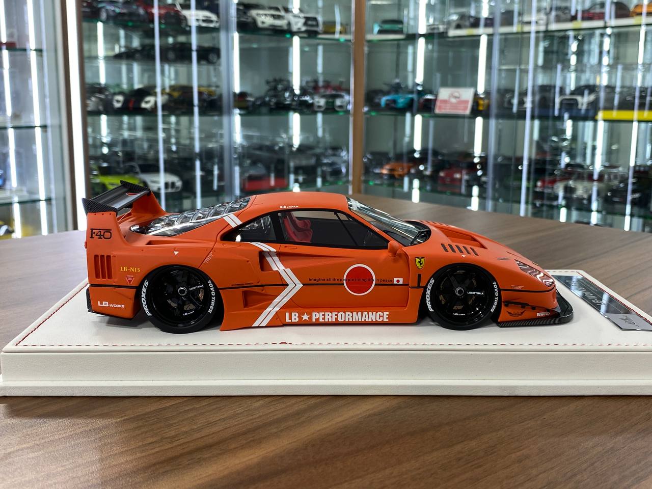 🚨1:18 Resin Model IVY Merit Models Ferrari F40 LB Works – Fighter Orange (Limited 88 pcs)