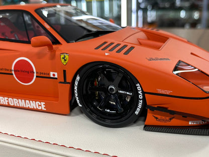 🚨1:18 Resin Model IVY Merit Models Ferrari F40 LB Works – Fighter Orange (Limited 88 pcs)