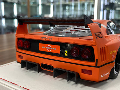 🚨1:18 Resin Model IVY Merit Models Ferrari F40 LB Works – Fighter Orange (Limited 88 pcs)