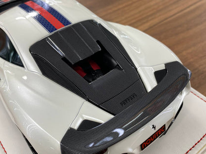 🚨1:18 Resin Model IVY Merit Models Ferrari F8 N-Largo Novitec – Pearl White / G’s Stripe (Limited 99 pcs)