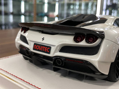 🚨1:18 Resin Model IVY Merit Models Ferrari F8 N-Largo Novitec – Pearl White / G’s Stripe (Limited 99 pcs)