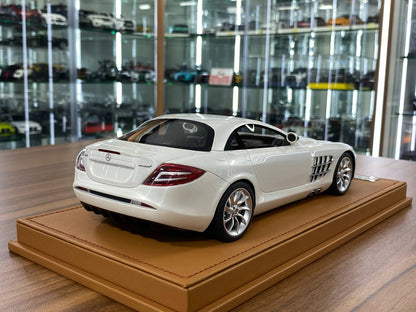 🚨1:18 Resin Model IVY Merit Models Mercedes Benz SLR McLaren – Gloss White / Silver Rim (Limited 66 pcs)