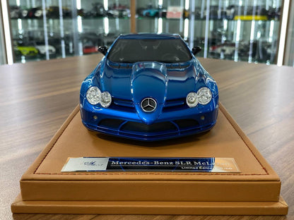 🚨Mercedes Benz SLR McLaren Resin Model – Blue / Silver Rim (1:18, Limited 66 pcs)