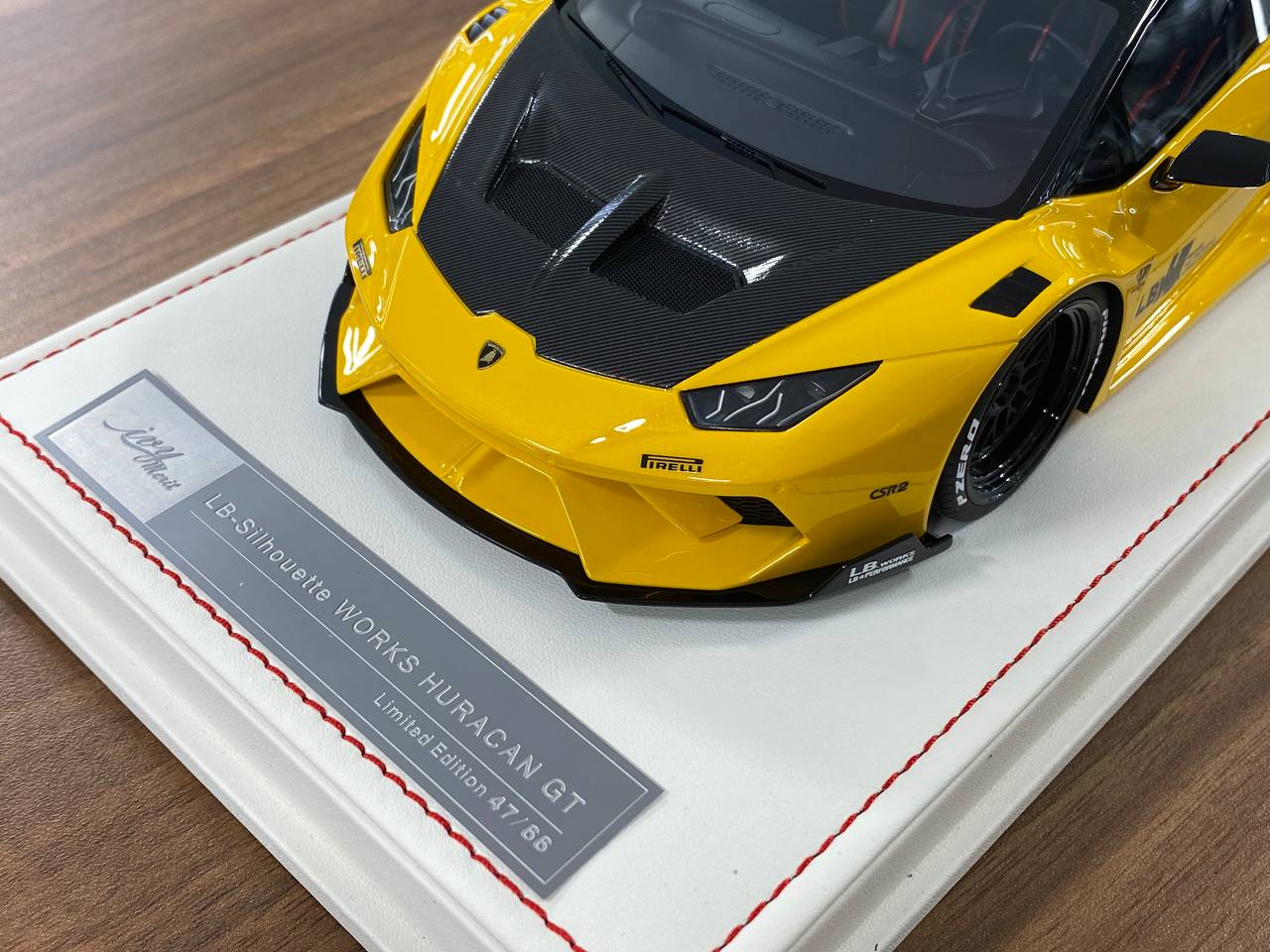 🚨Lamborghini Huracan GT LB-Works Resin Model – Yellow (1:18, Limited 66 pcs)
