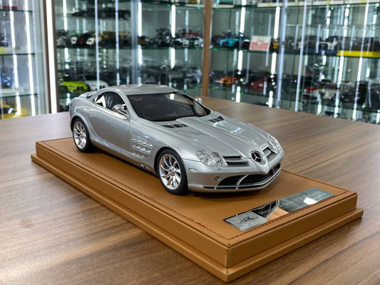 🚨1:18 Resin Model IVY Merit Models Mercedes Benz SLR McLaren – Silver / Silver Rim (Limited 99 pcs)