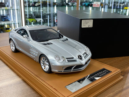 🚨1:18 Resin Model IVY Merit Models Mercedes Benz SLR McLaren – Silver / Silver Rim (Limited 99 pcs)