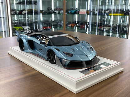 🚨1:18 Resin Model IVY Merit Models Lamborghini AVENTADOR GT EVO LB-Works – Light Blue (Limited 88 pcs)