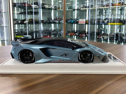 🚨1:18 Resin Model IVY Merit Models Lamborghini AVENTADOR GT EVO LB-Works – Light Blue (Limited 88 pcs)