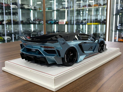 🚨1:18 Resin Model IVY Merit Models Lamborghini AVENTADOR GT EVO LB-Works – Light Blue (Limited 88 pcs)