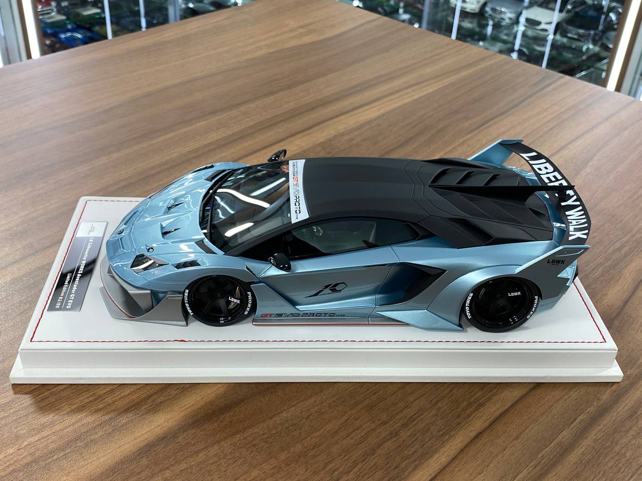🚨1:18 Resin Model IVY Merit Models Lamborghini AVENTADOR GT EVO LB-Works – Light Blue (Limited 88 pcs)