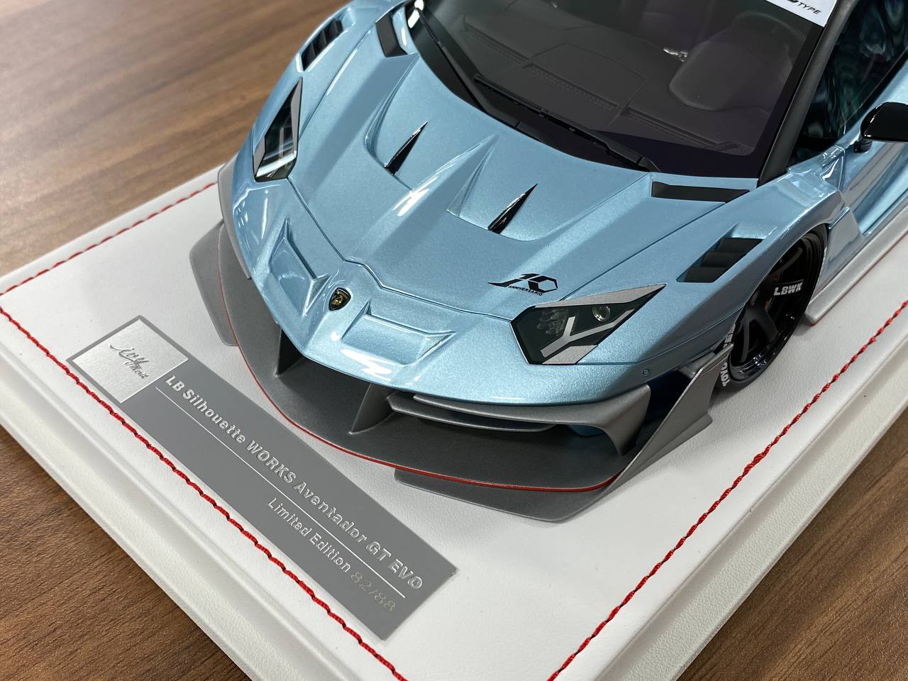 🚨1:18 Resin Model IVY Merit Models Lamborghini AVENTADOR GT EVO LB-Works – Light Blue (Limited 88 pcs)