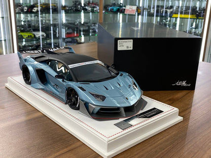 🚨1:18 Resin Model IVY Merit Models Lamborghini AVENTADOR GT EVO LB-Works – Light Blue (Limited 88 pcs)