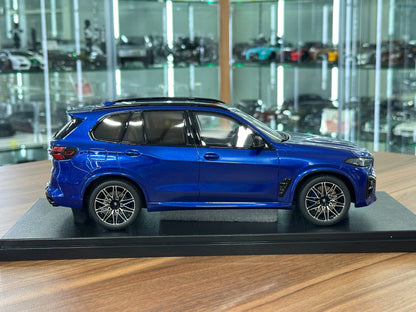 1:18 Resin BMW X5 M Competition (G05, 2023) – GT Spirit (Marina Bay Blue Metallic, Limited Edition)
