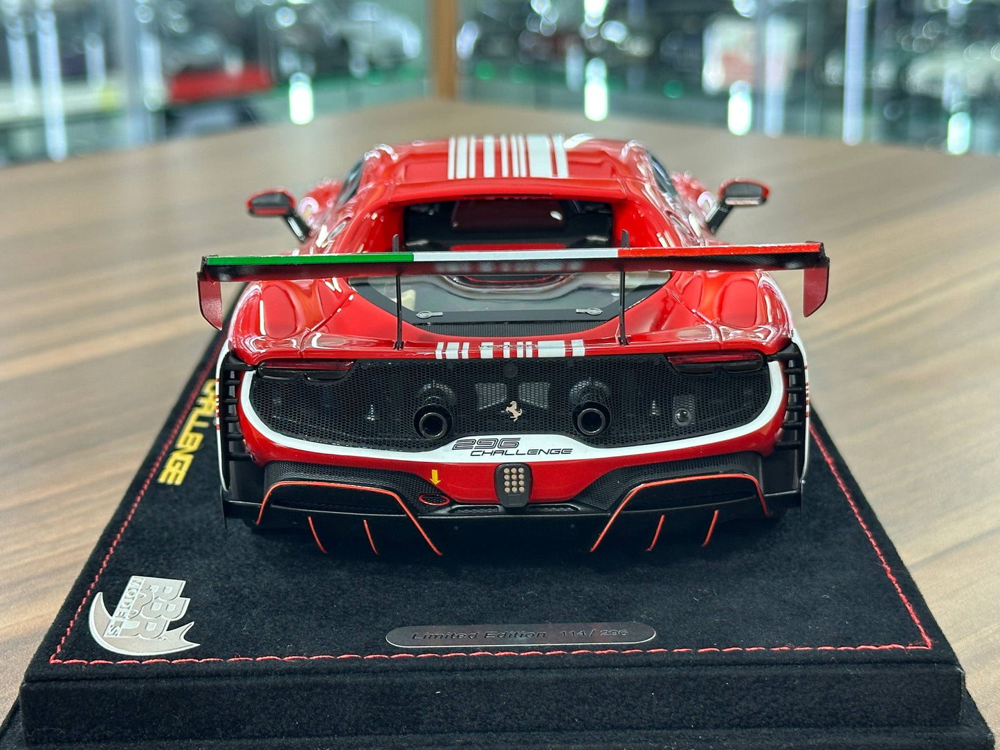 1/18 Resin Ferrari 296 Challenge (2023) – BBR Models (Launch Version, Limited 296 pcs)