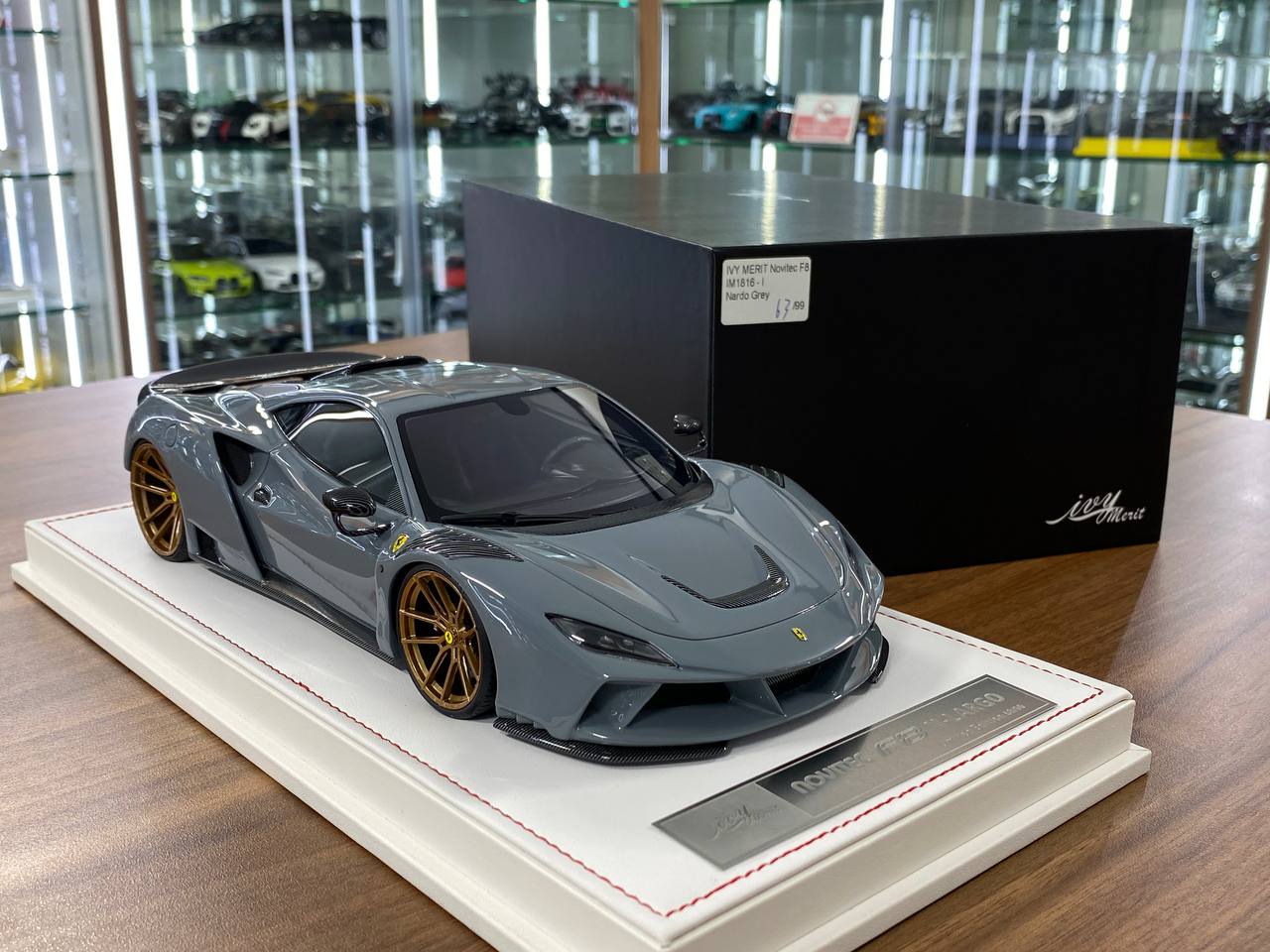 🚨Ferrari F8 N-Largo Novitec – Nardo Grey - Ivy Merit Models - Limited to 99 pcs