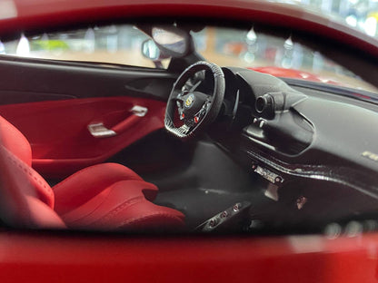 🚨1:18 Resin Ferrari F8 N-Largo Novitec – Rosso Corsa / Italian Stripes - Ivy Merit Models -Ltd. 199 pcs