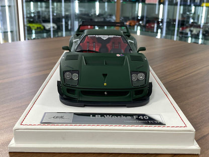 🚨1/18 Resin Ferrari F40 LB Works – Fighter Green - IVY Merit Models - Limited 69 pcs