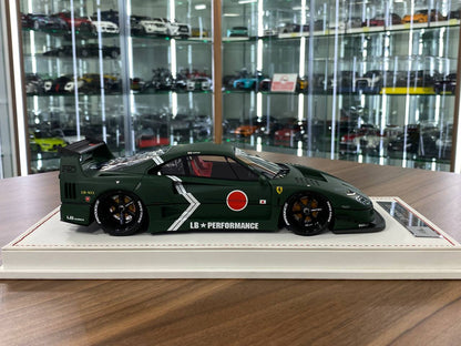 🚨1/18 Resin Ferrari F40 LB Works – Fighter Green - IVY Merit Models - Limited 69 pcs