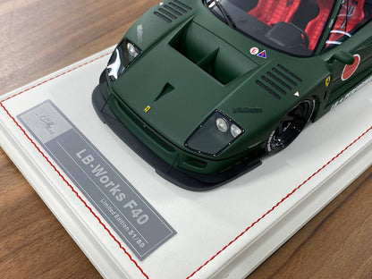 🚨1/18 Resin Ferrari F40 LB Works – Fighter Green - IVY Merit Models - Limited 69 pcs